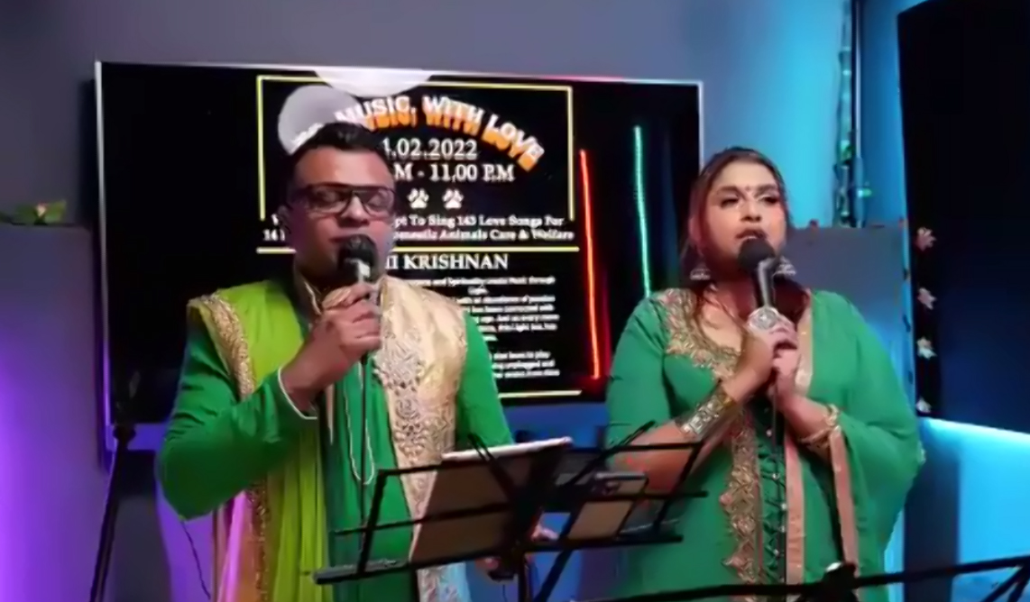World Record for singing 143 Love songs for  14 hours in aid of domestic animals care & welfare